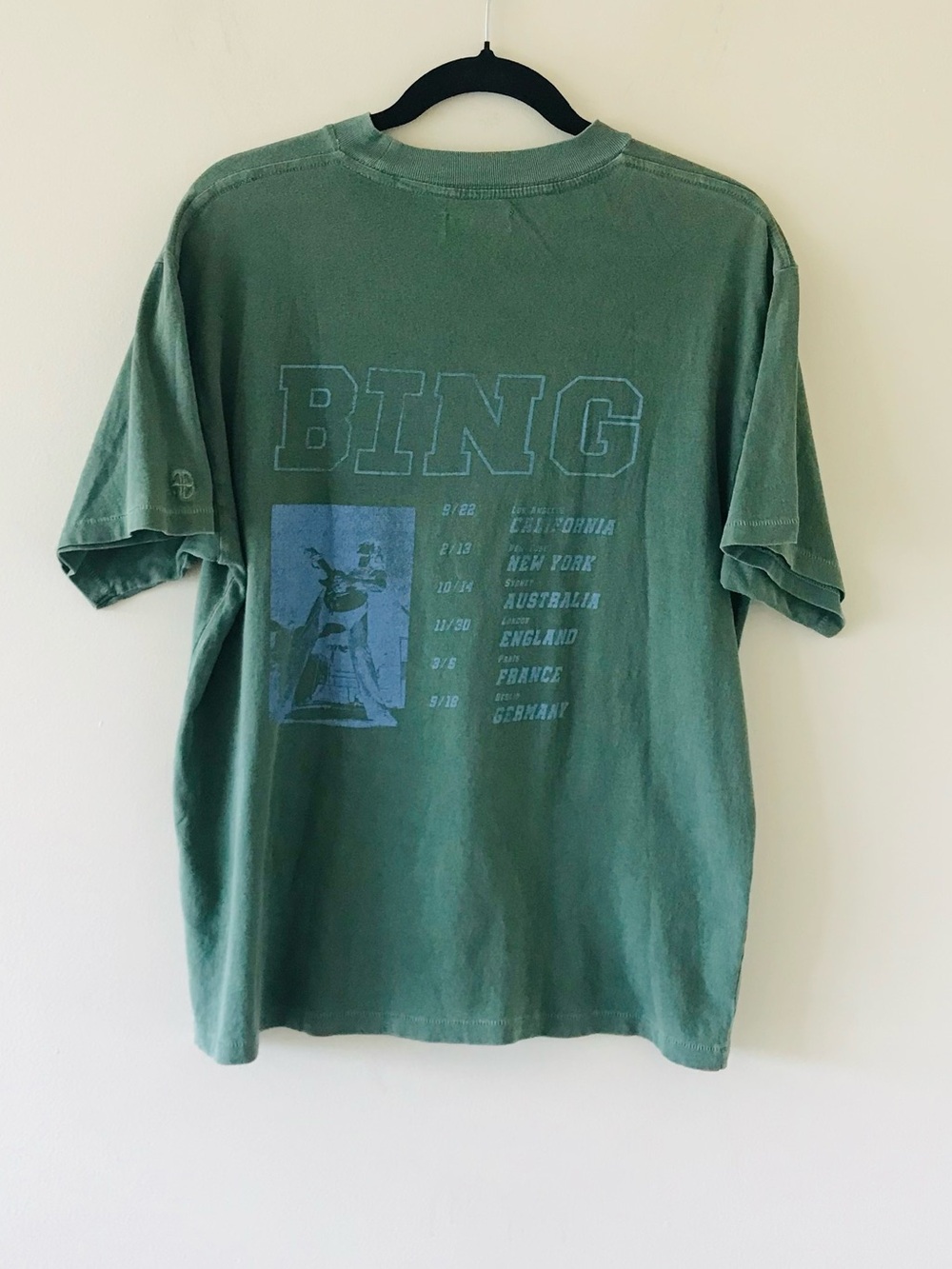 Anine Bing Ashton Bing Live Tee Shirt in Green - Picture 12 of 16